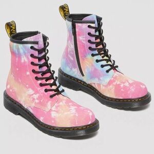 Youth Dr. Martens Suede Tie Dye 1460 Lace Up Boots - Size 3